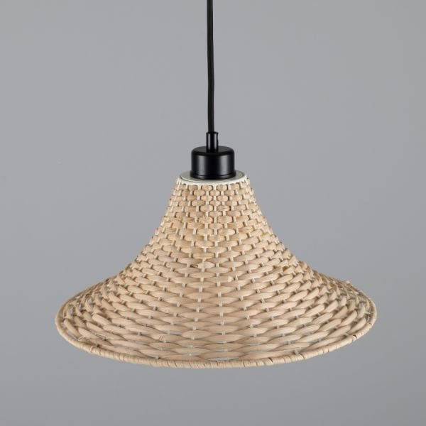 Savannah Large Bell-Shaped Rattan Pendant Light 34.5cm Rattan & Rafia Lighting Collection Great Lighting UK Ltd